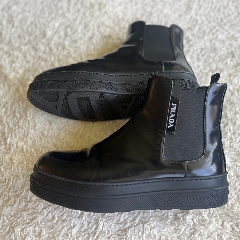 Prada Platform Leather Boots
